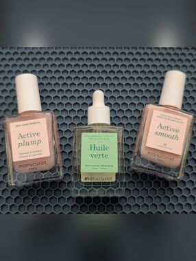 NEW Set 3 Manicurist Nail Polish Active Plump Smooth Cuticle Oil Pearl Pink Nude